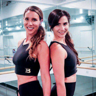 Jillian Lorenz and Ariana Chernin posing for promotional photo of The Barre Code