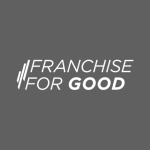 Franchise For Good logo on a gray background