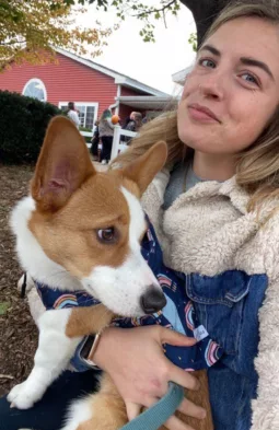 Jess with her dog