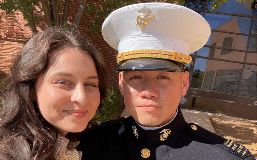 Destinee and her Military Husband